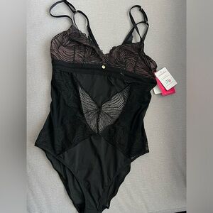 Date Night Scarlette Lace Bodysuit in Shadow